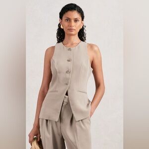 Good American Tailored Beige Vest